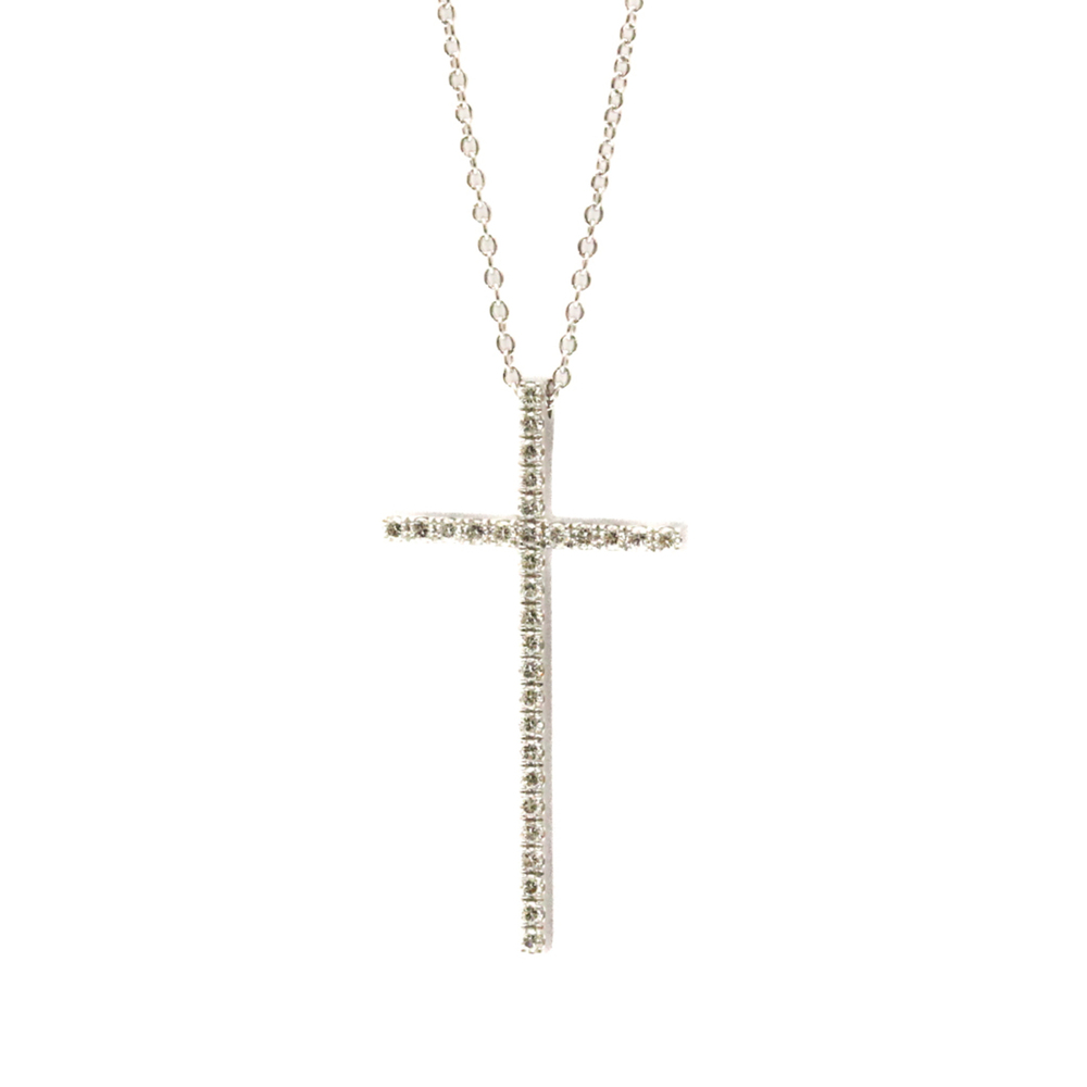 TIFFANY 18k Silver Diamond Necklace